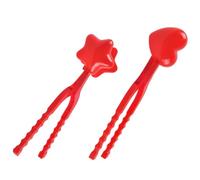 Homoyoyo 2pcs Snow Sphere Clip Plastic Heart-shaped Snow Game Clamps Outdoor Winter Play Accessories