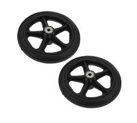 Homoyoyo 2pcs Solid Front Wheelchair Wheels Replacement Caster Wheels for Indoor Outdoor Wheelchairs Easy Quick Install Stable Safe Ride