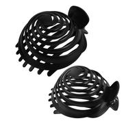Homoyoyo 2pcs Spiral Dome Hair Clamp Round No Slip Plastic Mushroom Dome Clip Bun Maker Tool for Messy Buns Stylish Hairstyles