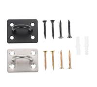 Homoyoyo 2Pcs Square Pad Eye Plate Ceiling Hooks with Screws Stainless Steel Wall and Ceiling Mount for Hanging Plants Wire Ropes Chains and Projection Curtains Easy Random Color