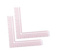 Homoyoyo 2pcs Square Ruler for Sewing Transparent Tailor Measuring Tool with Clear Scale for Garment Pattern Marking and Dressmaking Precision