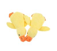 Homoyoyo 2pcs Squeaky Duck Dog for Small Dogs and Puppies Plush Chew with Sound Realistic Yellow for Interactive Indoor and Outdoor Play
