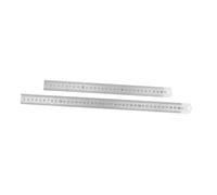 Homoyoyo 2pcs Stainless Steel Precision Rulers Double Sided Scale Measuring Tools Straight Ruler for Engineering Carpentry Woodworking
