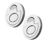 Homoyoyo 2pcs Stainless Steel Recessed Boat Hatch Pull Handles Flush Lift Ring with Screw for Yacht Deck Hatch and Rv Cabinet Hardware