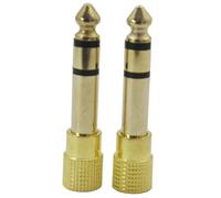 Homoyoyo 2pcs Stereo Headphone Adapter to Audio Jack Converter for Amplifiers Mixers Mobile Phones Tablets Compact Lightweight Design
