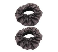 Homoyoyo 2pcs Stroller Wheel Cover Black Oxford Cloth Portable Wheelchair Accessory with Floor Protection for Outdoor Travel and Home Use