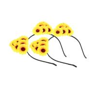 Homoyoyo 2pcs Summer Sunflower Cloth Art Headband for Women Stylish Artificial Flower Hair Accessory for Parties Festivals Dances and Photography Sisters and Friends