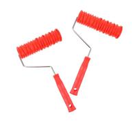 Homoyoyo 2pcs Textured Rubber Drywall Pattern Rollers for Wall Decor Artistic Paint Tools for Diatom Mud and Texture Coatings Stamp Rollers for Home DIY