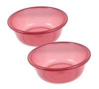 Homoyoyo 2pcs Thickened Plastic Wash Basin Multipurpose Kitchen Tub for Washing Dishes Clothes Face and Feet Compact Lightweight Storage Container for Household Use