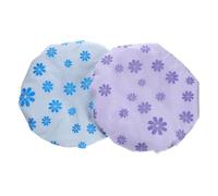 Homoyoyo 2Pcs Three Shower Hair Caps with Microfiber Lining Elastic Bathing Bonnet for Sleeping and Bathing Comfortable Fit for Long and Hair