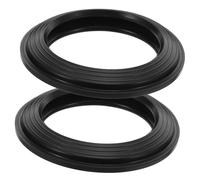 Homoyoyo 2pcs Toilet Tank Seal Rubber Rings for Rv and Home Bathrooms Leak-Resistant Flush Valve Gasket Replacement Easy Install Anti-Aging Material Compatible with Multiple Toilet Models