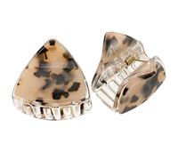 Homoyoyo 2Pcs Tortoise Shell Cat Ear Hair Claws All-match Hair Clips for Women Casual Office Travel Stylish