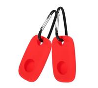 Homoyoyo 2pcs Tracker Case Fob Cover Compatible Tiles Tracker Tile Mate Tile Anti- Lost Device Tracking Device Tracer Cover with Hook Silicone Case for Trackers Red Silica Gel