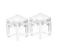 Homoyoyo 2pcs Transparent Magnetic Latch Noiseless Acrylic Pet Door Lock for Cupboards Closets and Wardrobes Invisible Installation Modern Magnetic Cabinet Catch