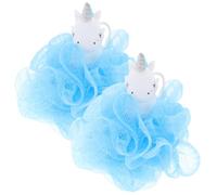 Homoyoyo 2pcs Unicorn Bath Sponges Soft Exfoliating Mesh Shower Loofah for Gentle Body Cleaner with Engaging Cartoon Design Easy Foam Safe for Delicate Skin Fun Bath Accessory