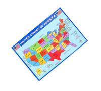 Homoyoyo 2pcs Usa Map Wall Posters Xin Geography Educational Charts for Classroom and Home Bright America Map for Early Learning and Cognitive Development