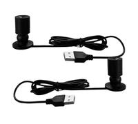 Homoyoyo 2Pcs USB Powered LED Spotlight for Jewelry Display Cabinets White Light Compact Indoor Display Lights for Shelves Stable Flat Base Design for Dressers and Small Spaces