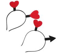 Homoyoyo 2pcs Valentine's Day Heart Arrow Headband Cute Cupid Costume Accessories for Women and Lightweight Hair Hoop with Love Symbol for Holiday Parties and Romantic Events