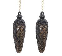 Homoyoyo 2Pcs Vintage Cuckoo Clock Pendulum Weights with Decorative Chains for Traditional Cuckoo Clock Mechanism Design for Home and Office Decor