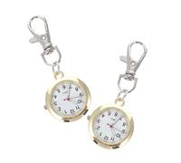 Homoyoyo 2pcs Vintage Nurse Pocket Watch for Medical Professionals, Lightweight Quartz Time Display with Stainless Steel and Glass, Classic Retro Design for Costume Decoration