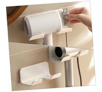 Homoyoyo 2pcs Wall Hair Dryer Holder Rack for Bathroom and Home Storage Stylish Modern Blow Dryer Stand Organizer for Bedroom Washroom Barbershop