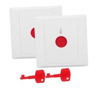 Homoyoyo 2Pcs Wall Mount Emergency Call Switch with Key for Elderly Safety Easy Installation Sos Help Button for Seniors Rapid Alert Button for Home Assistance