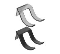 Homoyoyo 2pcs Wall Mounted Hair Dryer Holder Stand Dual Fork Support Blow Dryer Organizer for Bathroom and Barber Shop Minimalist Black Design Easy Screw Installation Multipurpose Styling