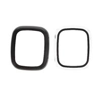 Homoyoyo 2pcs Watch Protective Film and Hard PC Case for Play Smartwatch Scratch-resistant High Temperature Cover with Full Button Access Lightweight Replacement Shell Black Transparent