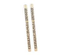Homoyoyo 2pcs Waterproof Eyebrow Pencils for Women with Leopard Print Cover, Soft Brow Liner Pencil with Double-ended Brush Tool for Precise Definition and Natural Makeup Random Style