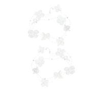 Homoyoyo 2Pcs White Flower-Shaped Wedding Headbands with Starry Petals, Romantic Decorative Bridal Hairbands for Wedding Hair Accessories and Bride Headdress