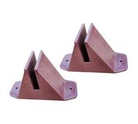 Homoyoyo 2Pcs White Plastic Garden Fence Base for Small Fence Support Anti-Tipping Privacy Holder Accessories for Flower Bed Border and Garden Edging