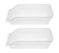 Homoyoyo 2pcs White Plastic Stackable Medication Organizer Bins for Home Pharmacy Storage - Open Front Pill Dispenser Boxes Space-Saving Kitchen Pantry and Portable Medication Storage