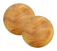 Homoyoyo 2pcs Wooden Hand Massage Balls Yellow Baoding Handballs for Physical Therapy and Relieving Hand, for Stress Relief and Relaxation