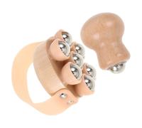 Homoyoyo 2pcs Wooden Handheld Lymphatic Massage Roller Tools for Arms and Foot Reflex, Multi-Area Rolling with Ergonomic Design to Soothe Muscle Tension, for Travel and Living Space