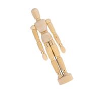 Homoyoyo 2Pcs Wooden Mannequin Drawing Models for Artists Articulated Sketch Figures with Stand Portable Human Body Models for Painting Sculpting Home Office Decoration