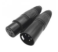 Homoyoyo 2PCS Xlr Connector Pin Microphone Cable Plug Male Female Xlr Audio Connectors for Microphones Speakers and Dmx Lighting
