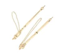 Homoyoyo 2pcs Yad Jewish Pointer Bible Reading Guide Portable Bible Pointer Chain for Synagogue and Religious Studies