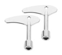 Homoyoyo 2pcs Zinc Alloy Triangle Cabinet Keys for Electric Utility Meter Box Gas Meter Box Water and Radiator Air Vent Universal Triangle Lock Keys for Electric Cabinets and Gas Reading