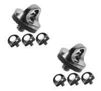 Homoyoyo 2sets 4pcs Camera Fixing Screw Ring Neck Strap Holder with Slip Design Portable Loop for Easy Carrying Compatible with Quick Release Plate and Tripod Accessories Deep Grey 4pcs*2