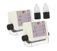 Homoyoyo 2sets Math Roller Stamps for Self-Inking Addition Subtraction Practice Stamping Tool for Kindergarten and Elementary Students Enhancing Math Skills Within