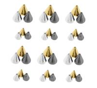 Homoyoyo 3 Boxes Vintage Punk Nail Metal Charms with Cone Spikes Flatback Studs for DIY Nail Art Accessories Metallic Shine Decoration for Womens Manicure Party Salon Home Use
