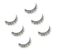 Homoyoyo 3 Pair Cross Dense False Eyelashes Handmade Cotton Stem Short Style Natural Look Long Lashes for Daily Makeup and Party Wear Comfortable Safe Material