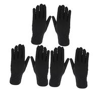 Homoyoyo 3 Pairs Elastic Spandex Jewelry Etiquette Gloves Breathable Inspection Gloves for Electronics Glass Industry and Art Handling Comfortable Stretchy Fit Black