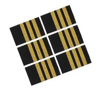 Homoyoyo 3 Pairs Pilot Epaulettes Woven Tape Airline Uniform Shoulder Boards for Captains Flight Attendants Trainees Professional Aviation Accessories