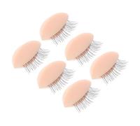 Homoyoyo 3 Pairs Removable Skin Tone Eyelids Mold Replacement Lash Practice Accessory for Mannequin Head Professional Eyelash Extension Training Tool