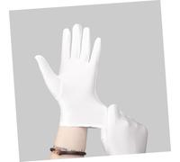 Homoyoyo 3 Pairs White Elastic Spandex Jewelry Etiquette Gloves Breathable Performance Fit for Inspection Electronics Glass Industry
