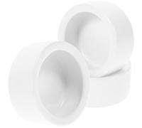 Homoyoyo 3 Pcs Ceramics Thicken Bowl Reptile Water Feeder Anti-escape Design round Flat Base Feeding Dish for Lizards and Small Reptile Pets