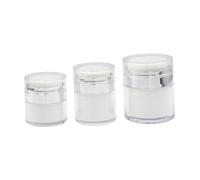 Homoyoyo 3 Pcs Cosmetic Cream Jars with Design Odorless Acrylic Lotion Containers for Eye Cream and Body Lotion Storage Portable Travel-friendly Jars