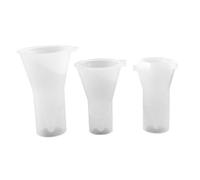 Homoyoyo 3 Pcs Silicone Ring Pendant Molds for DIY Handmade Cone-Shaped Jewelry Crafting Tools Break-Resistant Epoxy Molds for Small and Key Rings Making