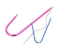 Homoyoyo 3 Pcs U Shaped Twisted Needles Set for Knitting Cable Stitches and Sweater Patterns Innovative Crochet Tools for Efficient Handcrafting and Creative Twisted